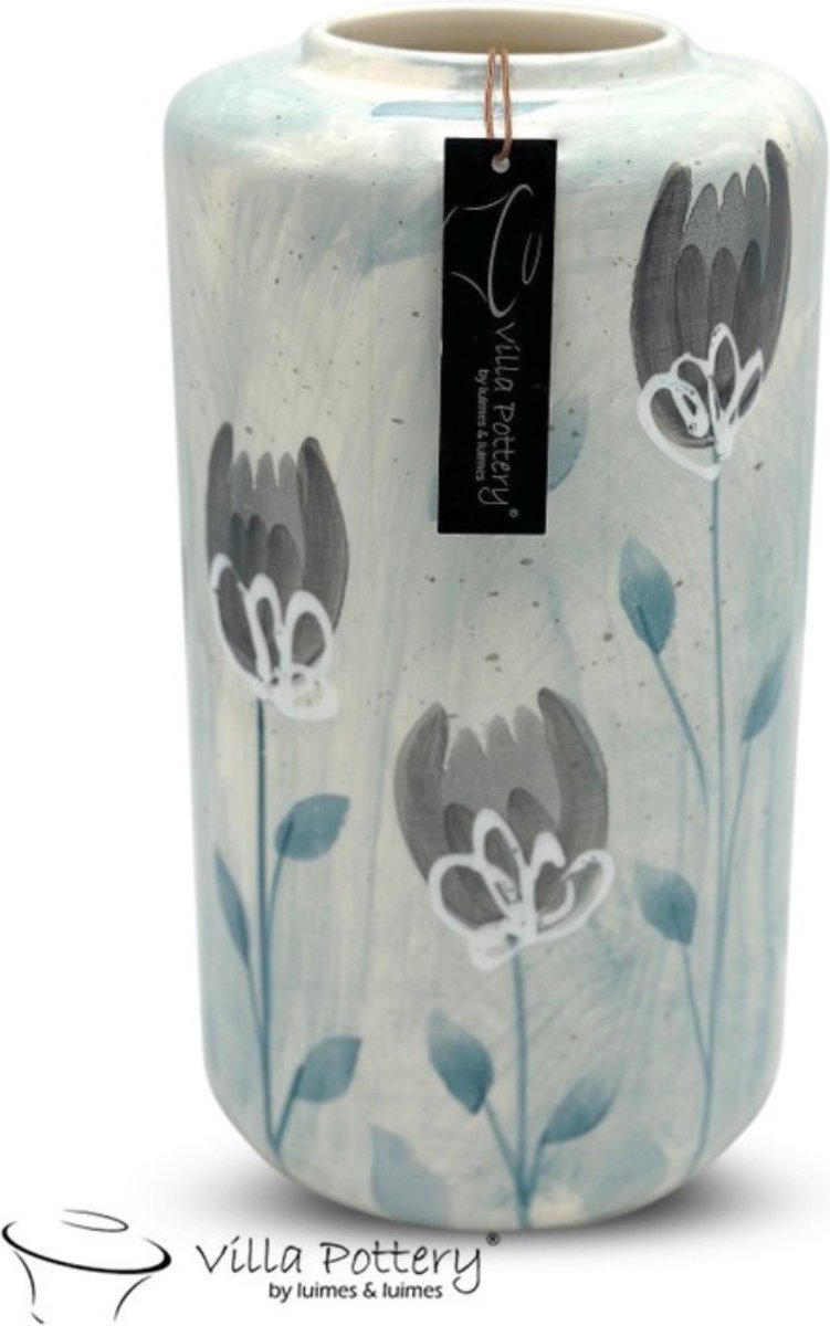 Irishflowers Vaas - Villa Pottery - Tuitvaas - Keramiek - Irishflowers - Decoratie - Woondecoratie - Victoria 5 Grijs