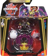Bakugan - Starter 3-Pack - Figurines et cartes à collectionner Special Attack Dragonoid x Titanium Hammerhead x Butterclaw - Toupie