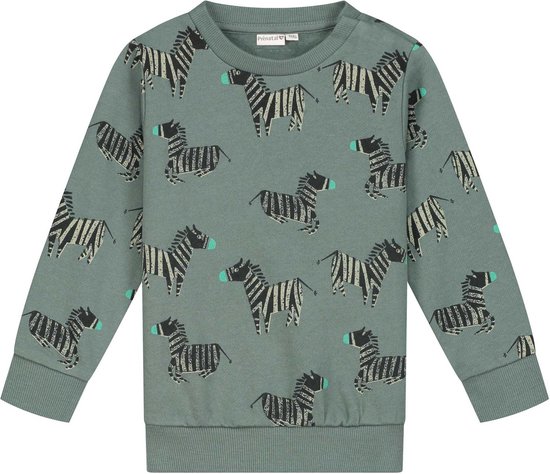 Prénatal peuter sweater - Jongens - Dark Green Blue - Maat 80