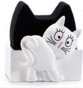 porte-éponge Cat blanc D cuisine de maquillage salle de bain