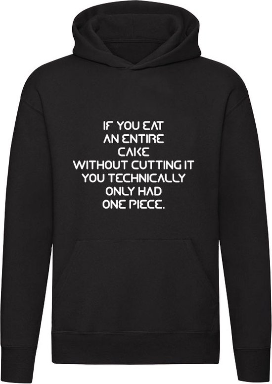 Dieet Hoodie - eten - afvallen - cake - honger - lijnen - bakker - snoep - grappig - unisex - trui - sweater - capuchon