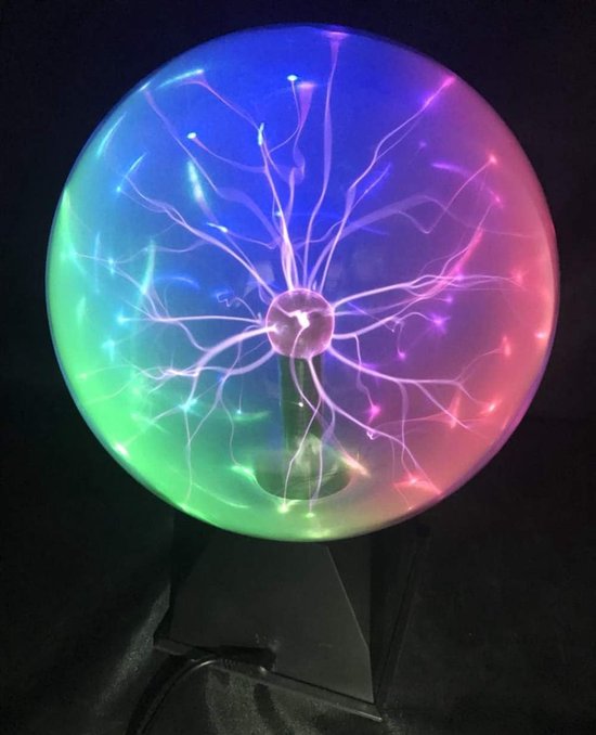 Boule plasma - Boule plasma - Lampe à effet plasma - Lampe disco - Répond au toucher - Effet Uniek