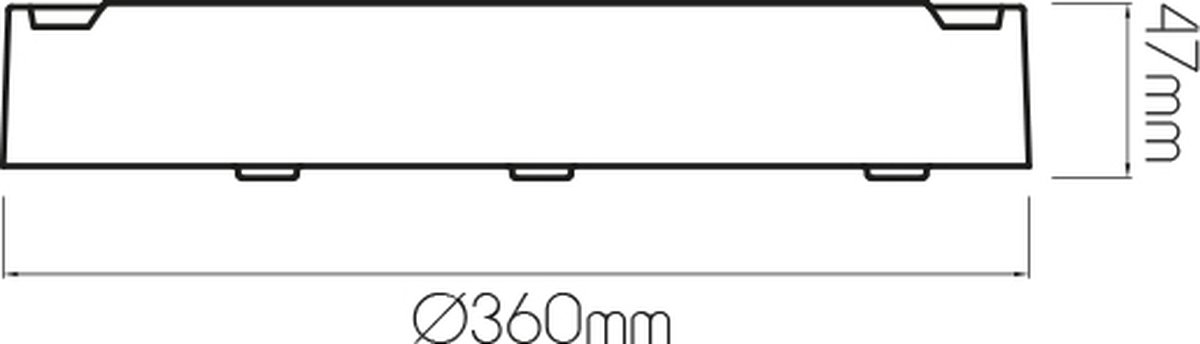 QIJO plafonnier rond zwart SMD LED 3100 Lm 24W IP65