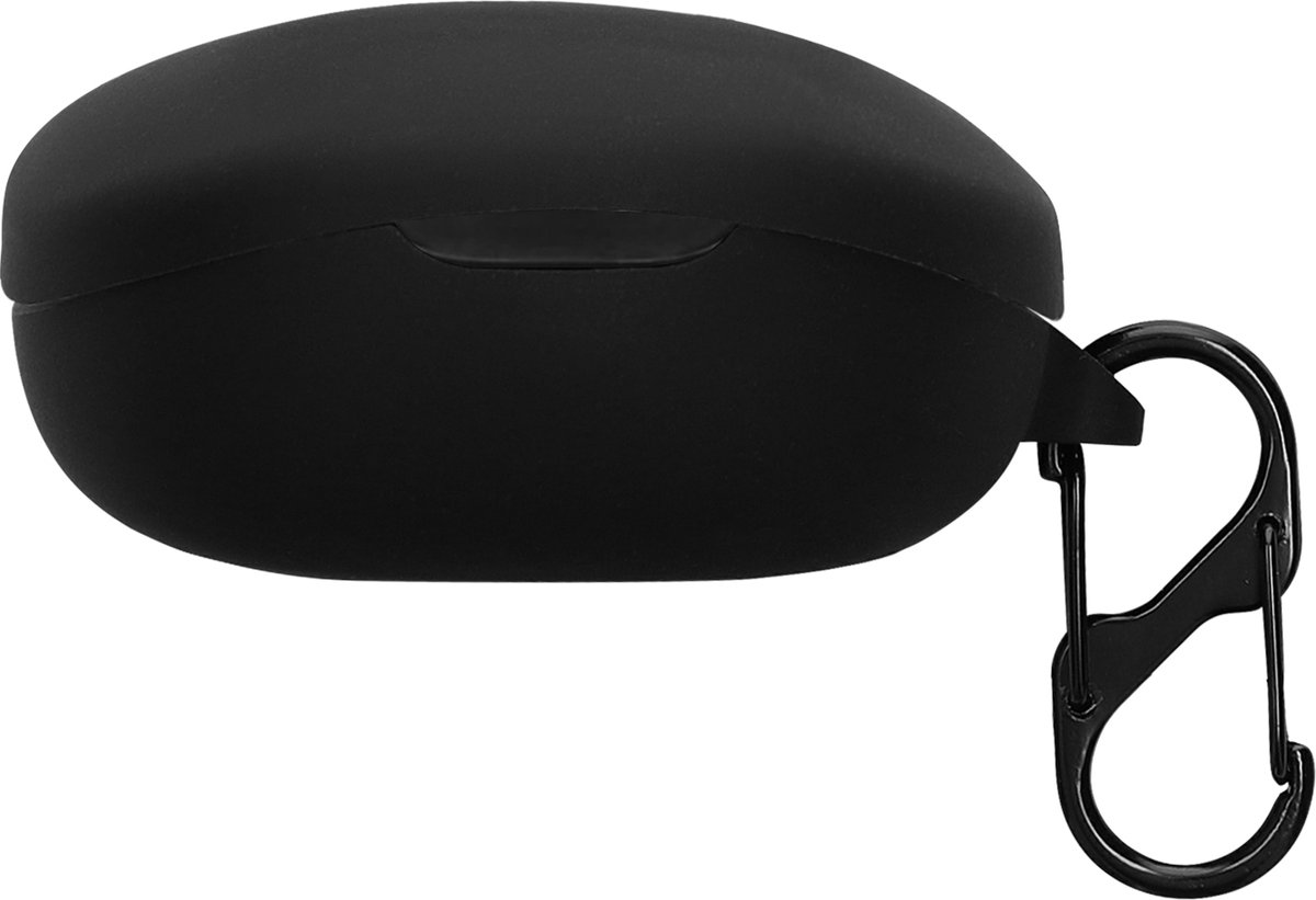 kwmobile cover voor oordopjes case - geschikt voor Sennheiser Conversation Clear Plus - Trendy beschermhoes draadloze oordopjes in zwart