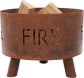 RedFire – Fulla – Handmade- Bruin - Staal – Vuurschaal - Vuurkorf - 50 cm - Cortenlook – Terrasverwarming – Sfeerhaard