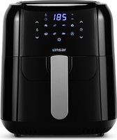 Linsar - Airfryer 5,5L - heteluchtfriteuse met timer, warmhoudfunctie en touchscreen - Temperatuur vrij selecteerbaar - Energiezuiniger & sneller dan ovens - 1400 Watt