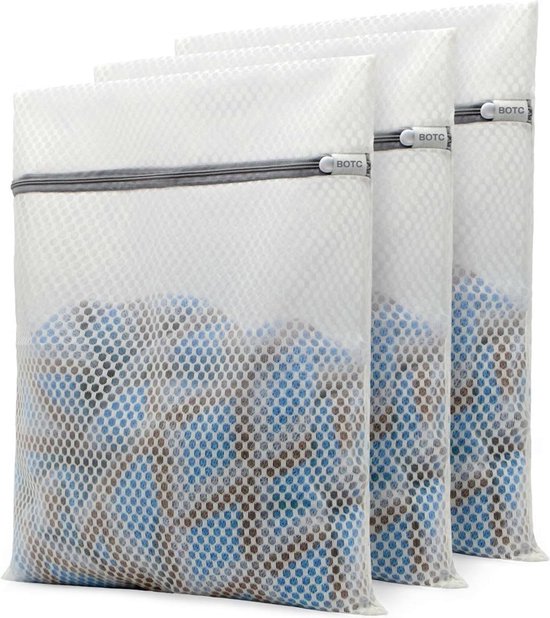 BOTC Waszakken - Wasnetten - 1 Set van 3 - 30x40cm - Bescherm je Wasgoed en Wasmachine - Wit