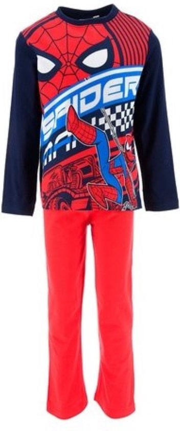 Spiderman pyjama - 100% katoen - Spider-Man pyama - maat 98 - rood