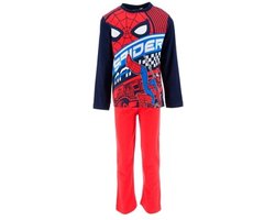 foto van Spiderman pyjama - 100% katoen - Spider-Man pyama - maat 128 - rood