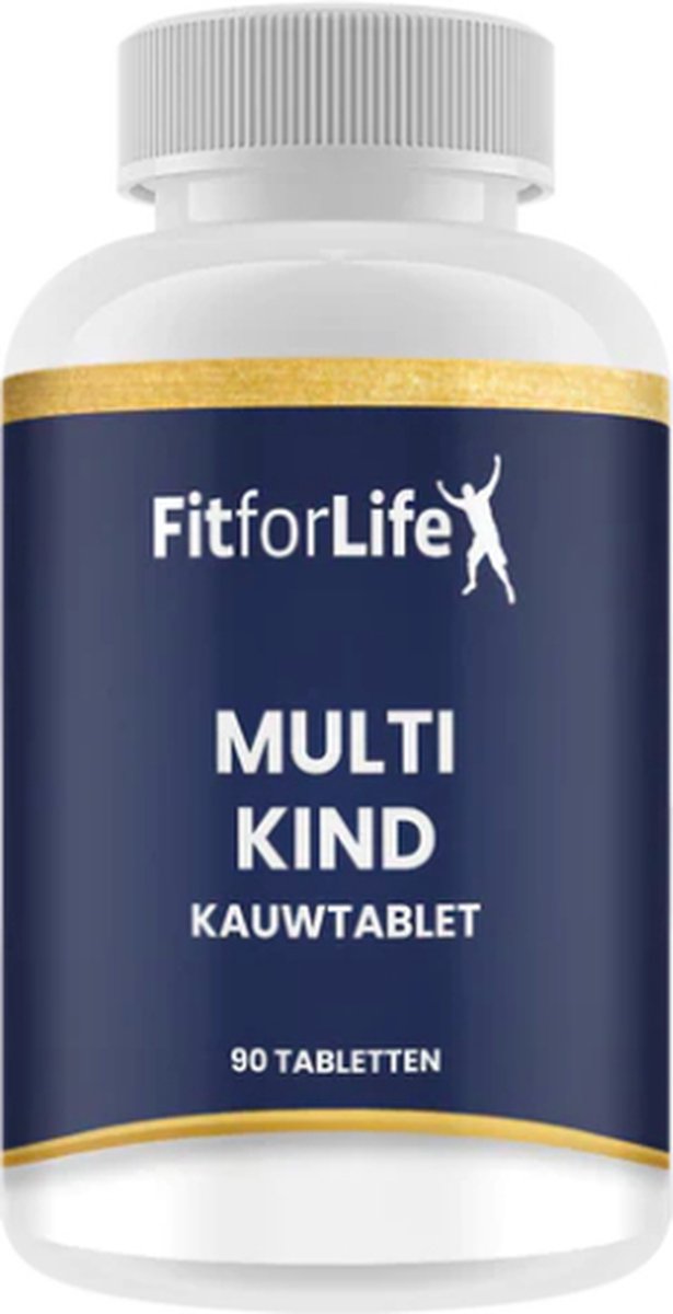 Goedkoopste Fit for Life Multi kind - Multi vitaminen voor kinderen - Multi kids vitamine - Breed spectrum aan vitamines en mineralen - 90 kauwtabletten