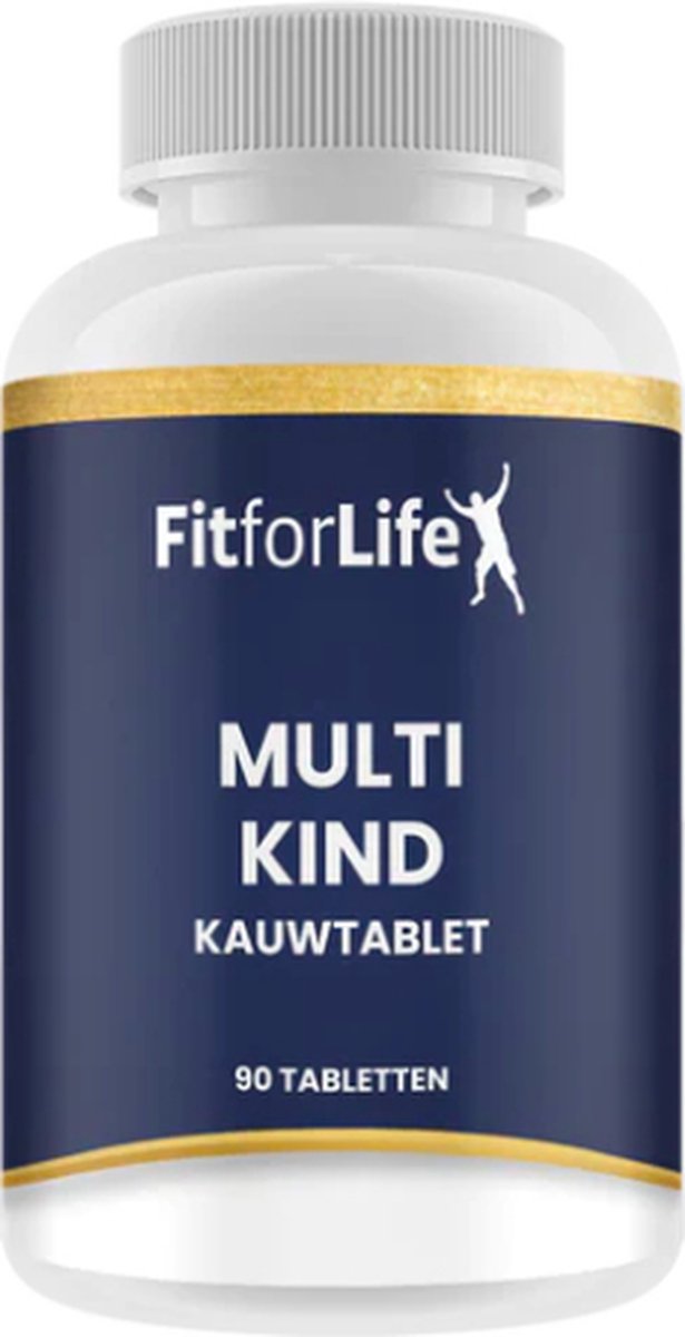 Fit for Life Multi kind - Multi vitaminen voor kinderen - Multi kids vitamine - Breed spectrum aan vitamines en mineralen - 90 kauwtabletten