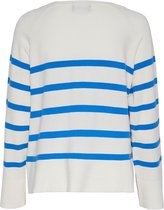 Pieces Sia Ls Knit White French Blue BLAUW M