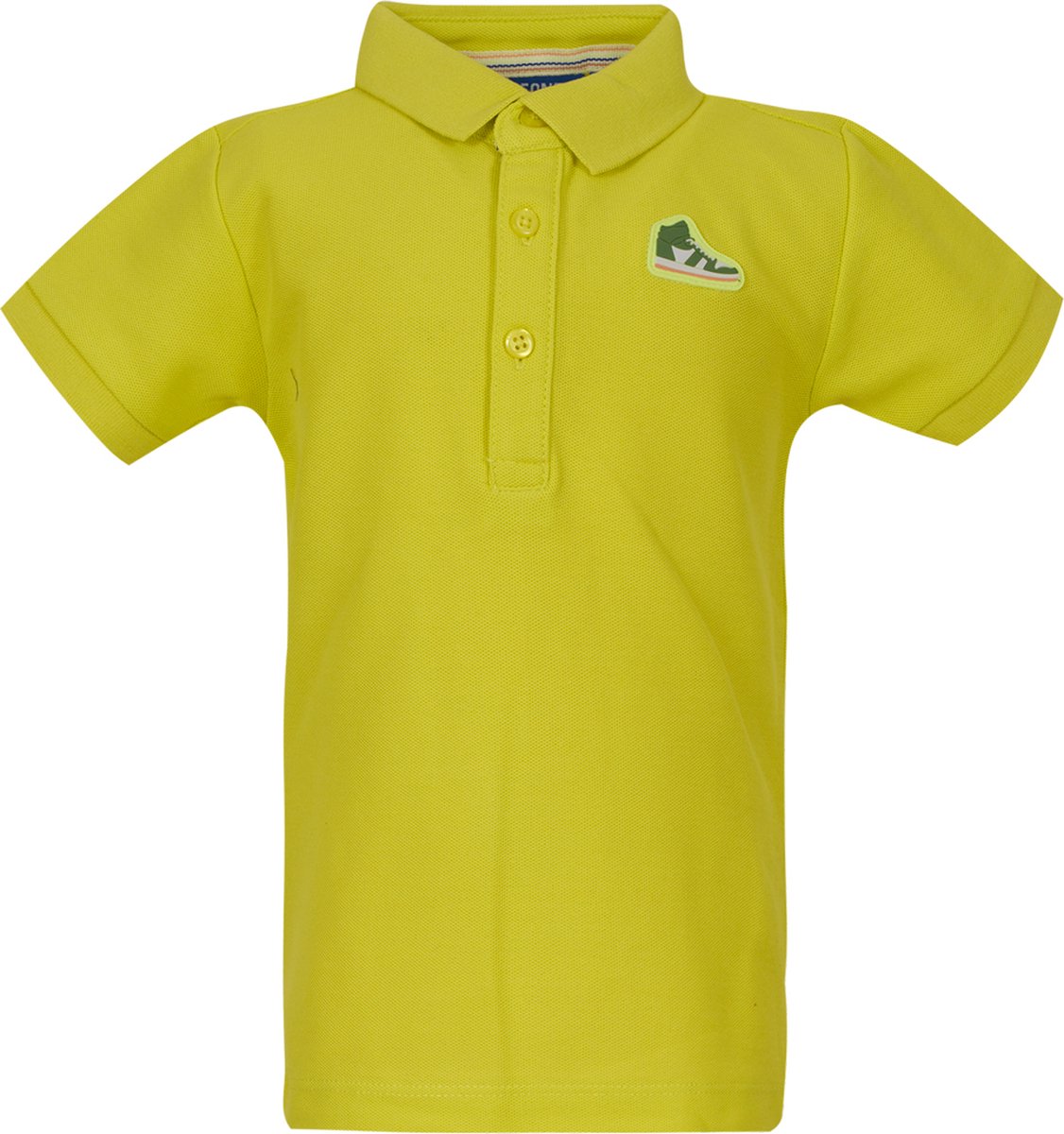 SOMEONE ABE-SB-05-C Jongens Poloshirt - FLUO YELLOW - Maat 98