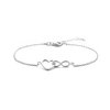Armband hart en infinity - lengte 16 + 3 cm - 925 zilver - valentijnscadeau - valentijn cadeautje voor haar - armbandjes dames -