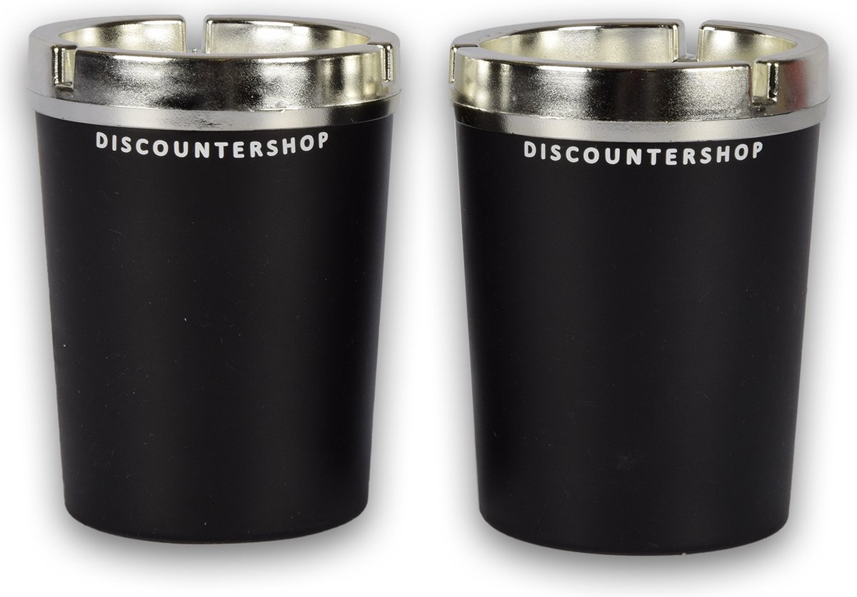 Goedkoopste Set van 2 Luxe Zwarte Auto Asbak met Deksel | Elegant en Praktisch | Ideaal voor Klassieke en Moderne Auto's