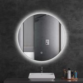 LOMAZOO Miroir de salle de bain Chicago avec éclairage LED et chauffage de miroir et interrupteur tactile 60cm rond
