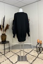 Treasure | Corset Outline Sweater Dress, Zwart, Maat One Size