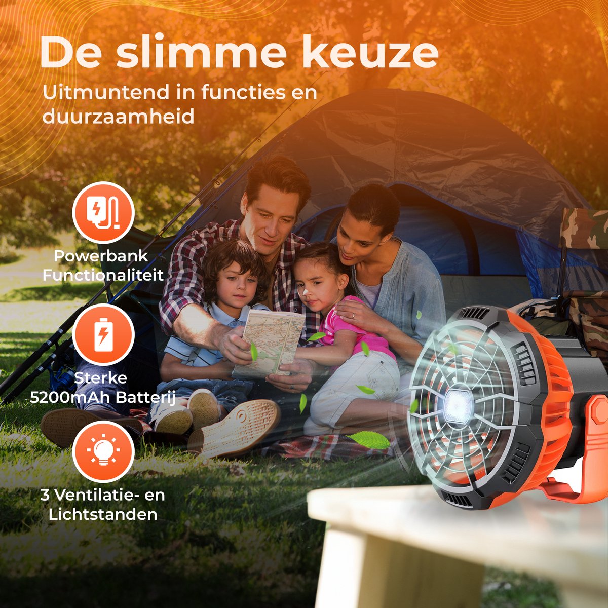 Gemmac PowerBank Ventilateur 10 000 mAh avec fonction de
