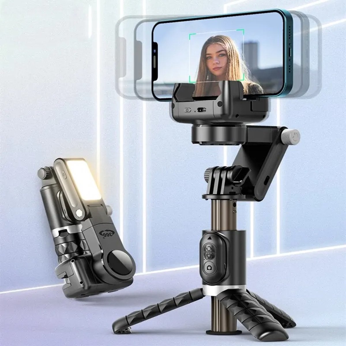 Axnen Selfie Stick Statief - Tripod - Selfiestick Iphone - Selfiesticks - Selfiestick Iphone - Selfiestick Universeel - Selfie Stick Samsung - 360 Rotatie - Selfie Stick - Statief Gimbal