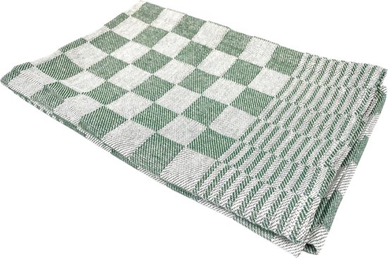 Theedoeken Geblokt – 100% Katoen – 65 X 65 Cm – Groen – Set Van 6 Stuks