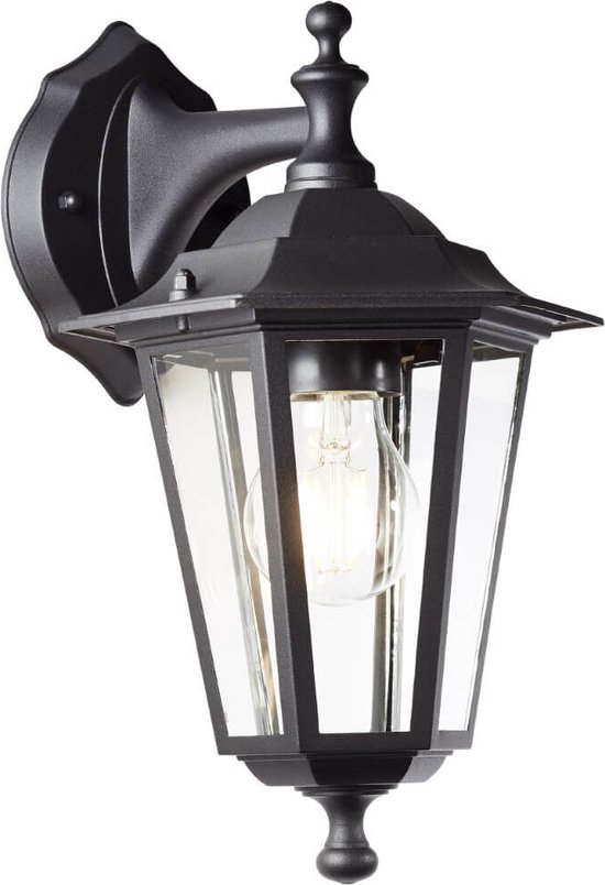 Brilliant | Applique d'extérieur Carleen suspendue noire | 1x A60, E27, 60W, adapté aux lampes normales (non incluses)