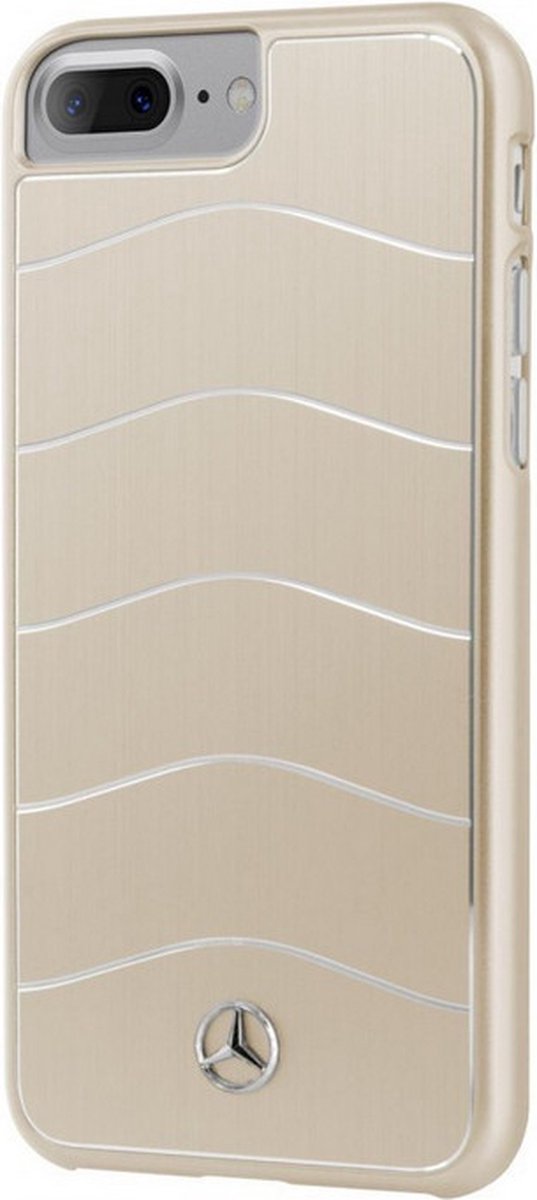 Mercedes-Benz Aluminium Wave Back Case - Geschikt voor Apple iPhone 7/8 Plus (5.5") - Goud