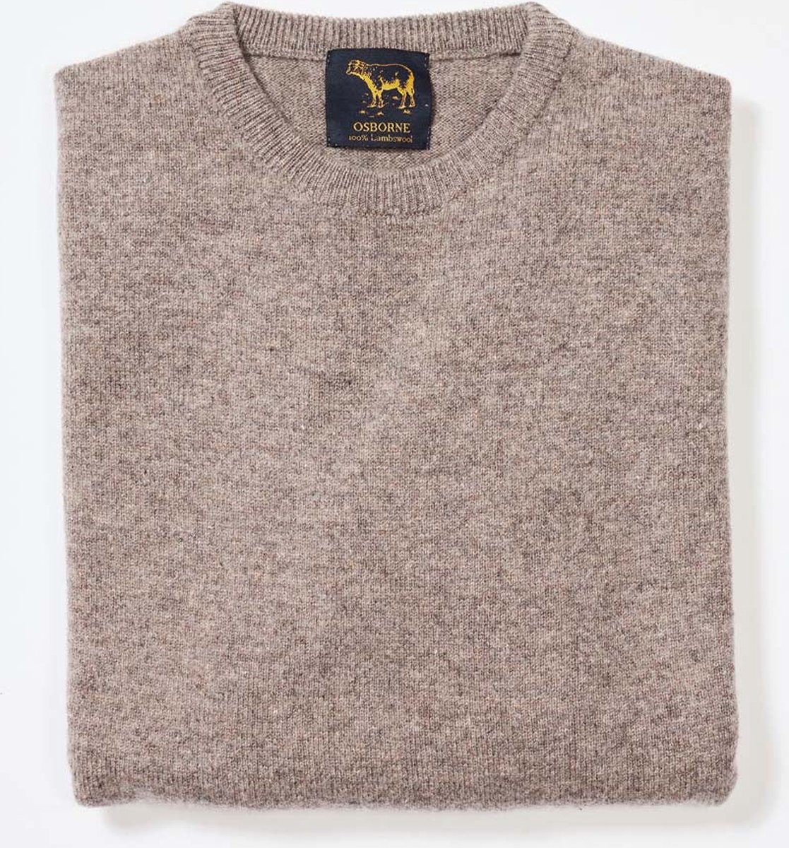 Osborne Knitwear Trui met ronde hals - Sweater heren in Lamswol - Pullover Heren - Vole - XL