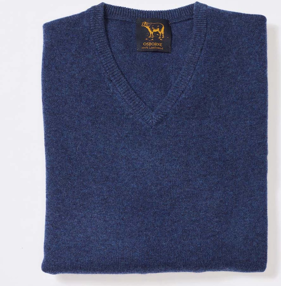 Osborne Knitwear Trui met V hals - Sweater heren in Lamswol - Pullover Heren - Rhapsody - 3XL