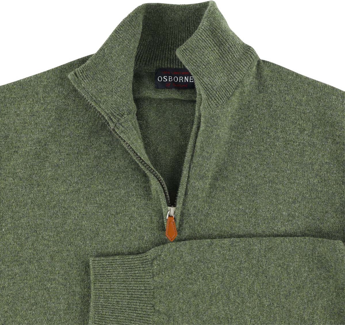 Osborne Knitwear Trui met rits heren - Lamswollen schipperstrui heren - sweater heren met rits - Landscape - 2XL