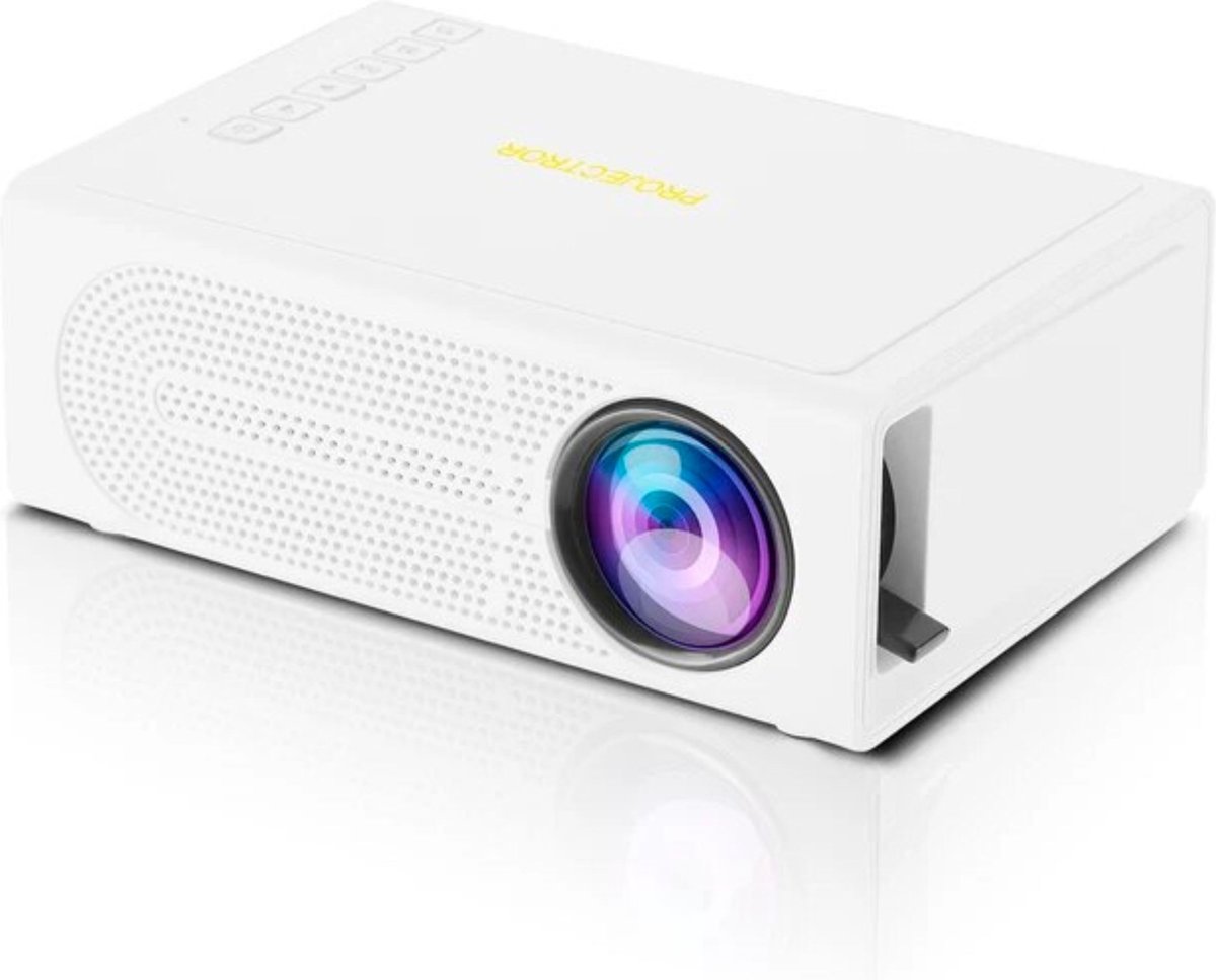 Draagbare WiFi 6 Mini Beamer - Thuisprojector - 4K/200 ANSI Projector Streamen - HY300 - BT 5.0 - Android - Netflix - Home Cinema -