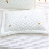 Oreiller pour tout-petit avec taie d'oreiller - 0-6 ans - haute qualité - doux et soyeux - Respirant - Motif lune et étoile - kussen pour enfant lavable - kussen pour bébé - oreiller pour enfant