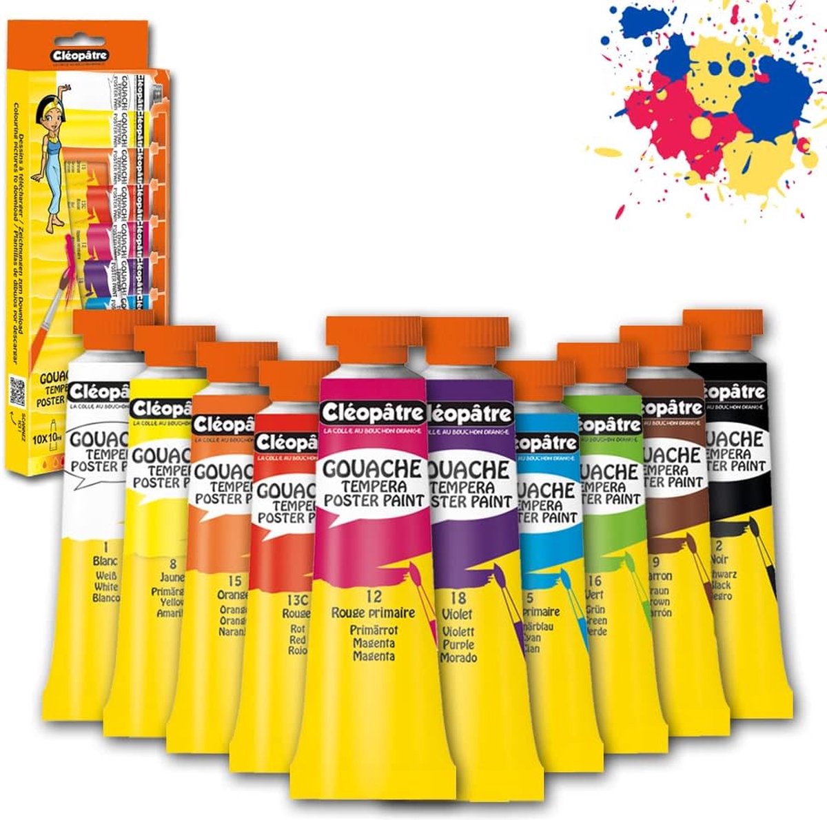 Cleopatre BL10PGN10 hobbyverf Gouache 10 stuk(s)