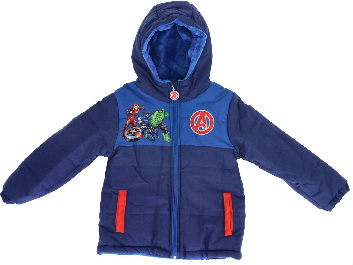 Avengers winter jas - winter jack - coral fleece - capuchon - jas - jacket - maat 104 cm - 4 jaar