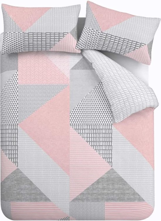 Microvezel Dekbedhoes Reliëf Strepen HAVOP Roze Dekbedovertrek 200x200 Cm - Zachte Microvezel Set Met Reliëf Strepen Alle Seizoenen Dekbedovertrek