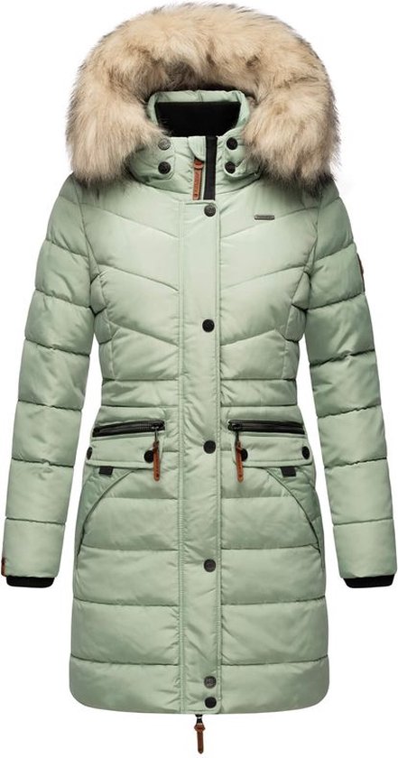 Navahoo B937 Winterjas voor dames, lange winterjas met capuchon
