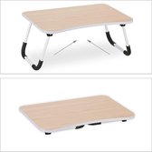 Bed table - Foldable Tray - laptop table for bed, laptoptafel voor bed, laptoptafel voor lezen of ontbijt, 26 x 63 x 40 cm