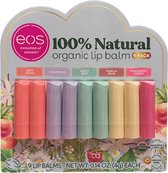 eos 100% Natural Organic Lip Balm - Lippenbalsem Variatiepakket - Juicy Peach - Chamomile - Sweet Mint - Vanilla Bean - Strawberry Sorbet - Cadeau set