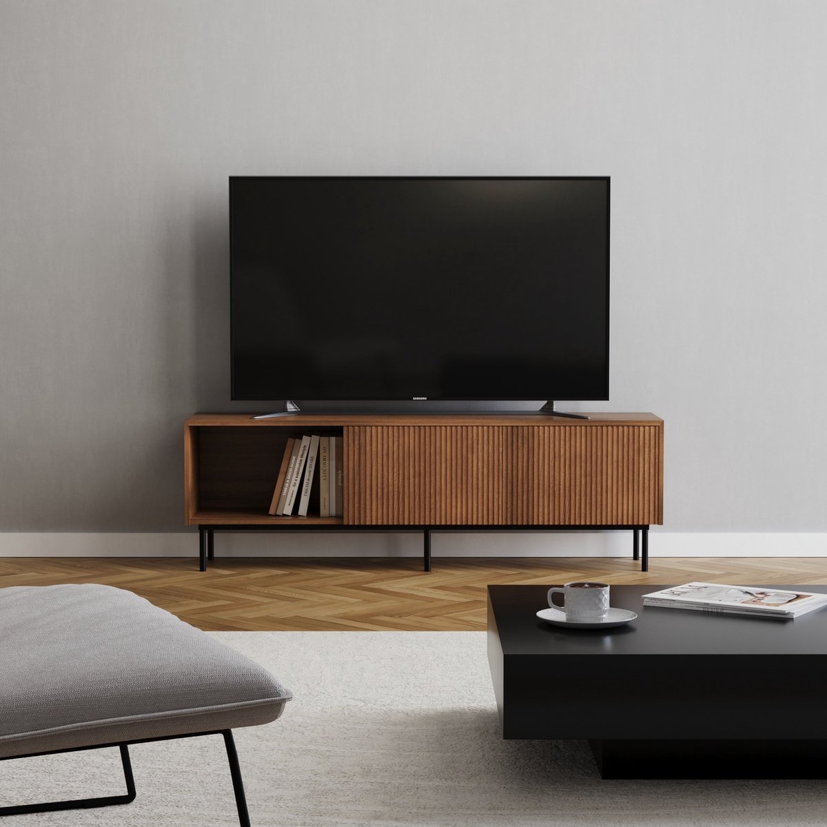Bronx71 Tv-meubel Ray rustiek eiken 150 cm Bruin
