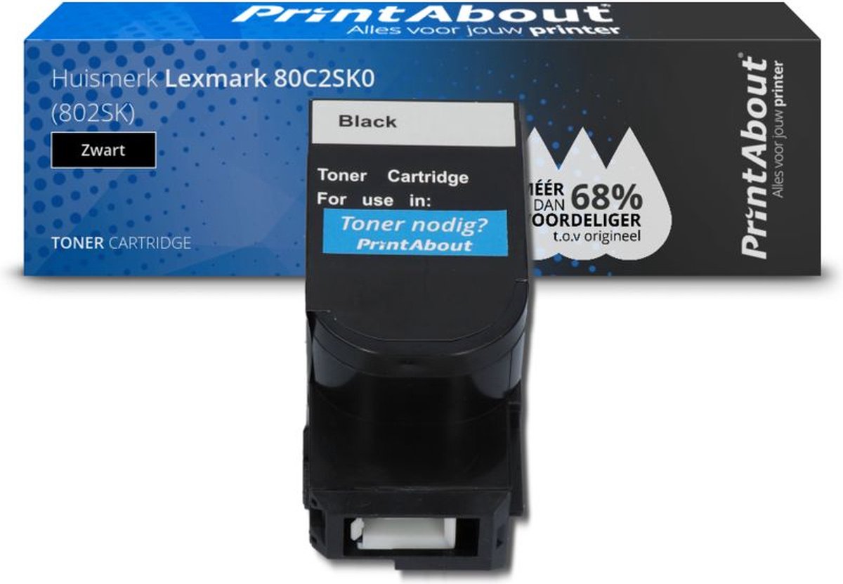 PrintAbout - Alternatief voor de Lexmark 80C2SK0 / zwart