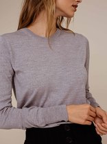 Alder knitted jumper Mid grey melange / S