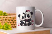 Mok Panda valentine - Gift - Cadeau - CouplesGoals - TogetherForever - HappilyEverAfter - LoveWins - SamenGelukkig - EeuwigeLiefde - LiefdeVoorAltijd - MijnSchat