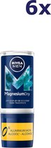 6x Nivea Men Deo-roll on 48h Magnesium Dry 50 ml