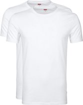 Levi's - T-shirt Ronde Hals Wit 2Pack - Heren - Maat XXL - Slim-fit