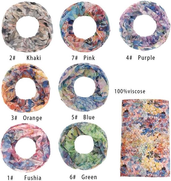 Snood Fin - Echarpe Ronde - Blauw - 82 x 50 cm (10525#)