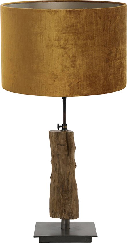 Light and Living tafellamp - goud - hout - SS103011