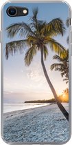 Coque iPhone SE 2020 - Plage - Coucher de soleil - Palmier - Siliconen - Noël - Cadeaux - Cadeaux chaussures