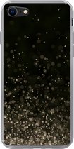 Geschikt voor iPhone SE 2020 hoesje - Glitter - Abstract - Zwart - Siliconen Telefoonhoesje