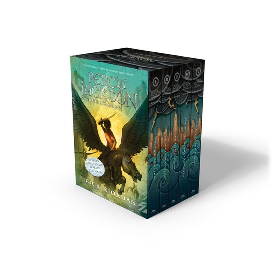 Foto: Percy jackson and the olympians 5 book paperback boxed set w poster 