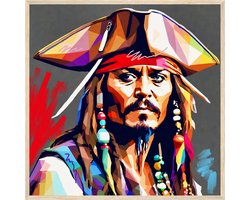 foto van Jack Sparrow - Pirates of the Caribbean poster | Jack Sparrow posters | 50 x 50 cm | WALWALLS®