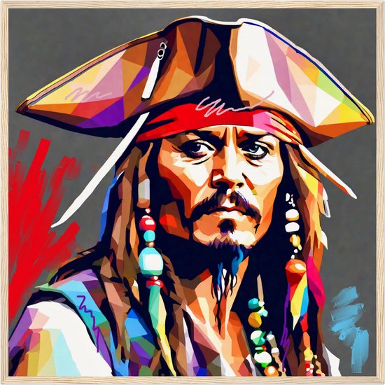 Jack Sparrow - Pirates of the Caribbean poster | Jack Sparrow posters | 50 x 50 cm | WALWALLS®